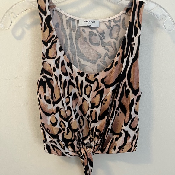 Babaton XXS leopard Crop Top - Picture 1 of 1